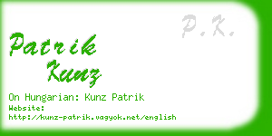 patrik kunz business card